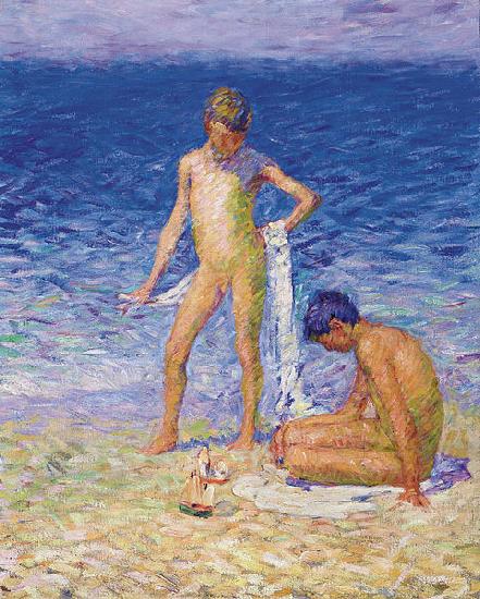John Peter Russell Boys on the Beach, Belle lle oil painting image